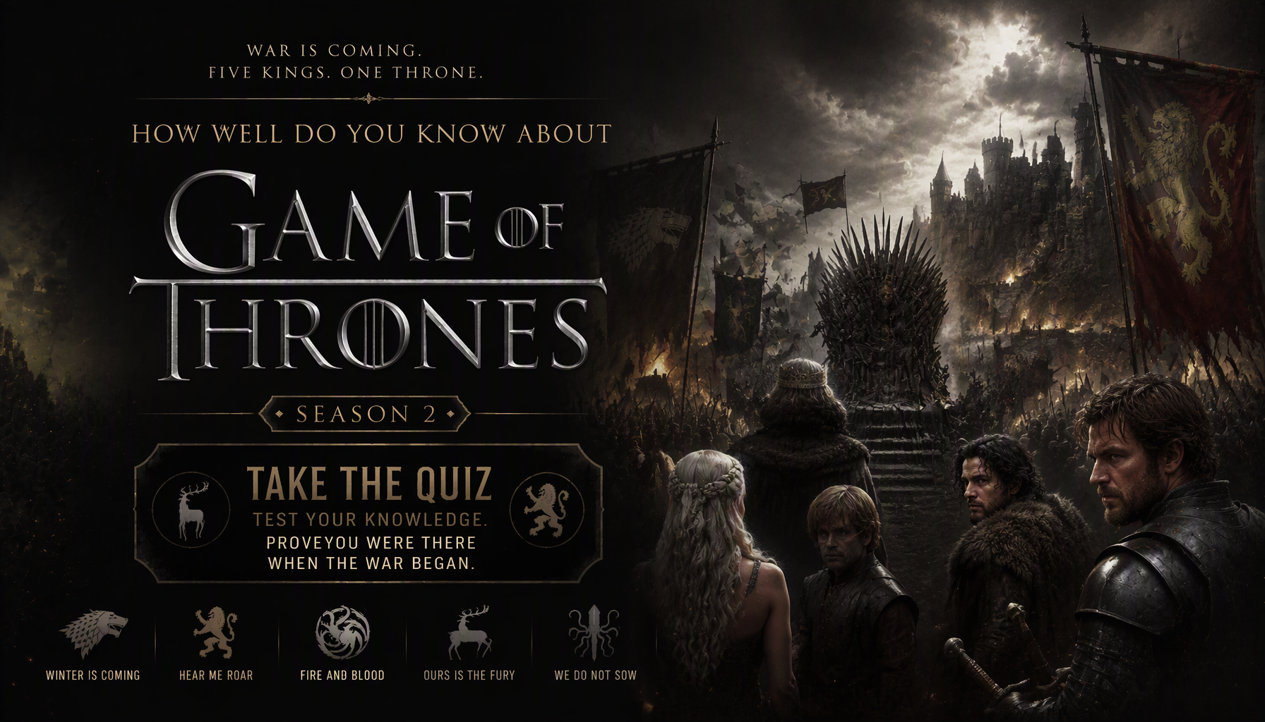 Game of Thrones Season 2 Quiz